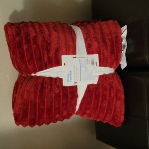 Simply Essential Corduroy 3 PC throw bundle red